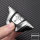 Silikon Leder-Look Schlüssel Cover passend für Ford Schlüssel silber SEK13-F8-15