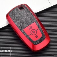 Coque de protection en silicone pour voiture Ford clé télécommande F8 rouge