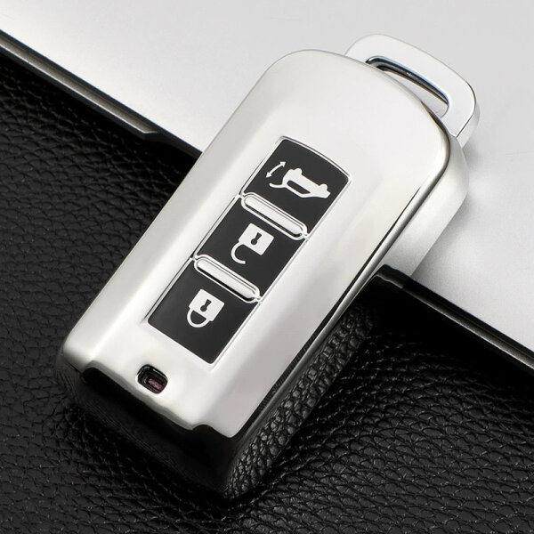 Funda de TPU suave para llaves de coche Mitsubishi (tipo MT2) | Carocase Premium Funda de llave de coche protectora carcasa estuche