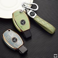 Glossy TPU key cover (SEK18) for Mercedes-Benz keys  - beige