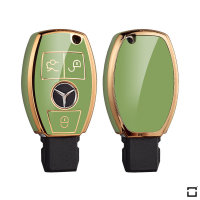 Glossy TPU key cover (SEK18) for Mercedes-Benz keys  - green