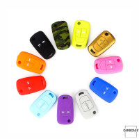 Silicone key fob cover case fit for Opel OP2 remote key black