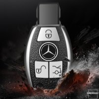 Cover Guscio / Copri-chiave silicone compatibile con Mercedes-Benz M7 argento