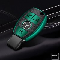 Coque de protection en silicone pour voiture Mercedes-Benz clé télécommande M7 vert