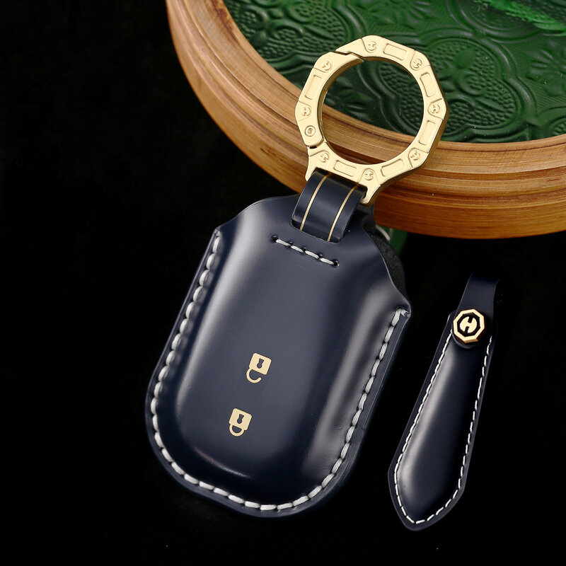 Leder Hülle für Honda Autoschlüssel (Typ H21) | Carocase Premium Premium Autoschlüssel Schutzhülle - Detailansicht 3