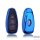 Glossy Silikon Schutzhülle / Cover passend für Ford Autoschlüssel F5 blau