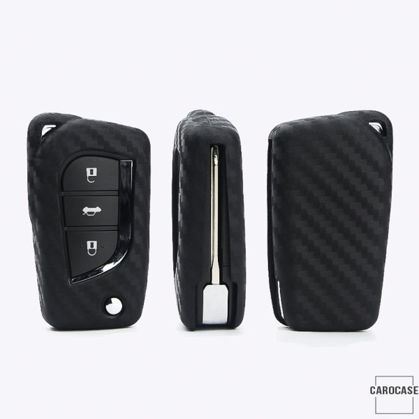 Silicone key fob cover case fit for Toyota T1, T2 remote key black