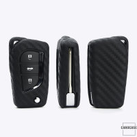 Cover Guscio / Copri-chiave silicone compatibile con Toyota T1, T2 nero