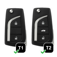 Silicone key fob cover case fit for Toyota T1, T2 remote key black