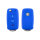 Silicone key fob cover case fit for Volkswagen, Skoda, Seat V2 remote key blue