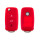 Silicone key fob cover case fit for Volkswagen, Skoda, Seat V2 remote key red