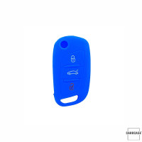 Silikon Schutzhülle / Cover passend für Citroen, Peugeot Autoschlüssel P1 blau