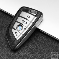 Silicone key fob cover case fit for BMW B6, B7 remote key silver