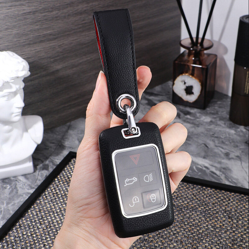 Leder Hülle für Jaguar / Land Rover Autoschlüssel (Typ LR1) | Carocase Premium
