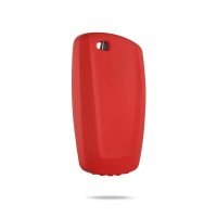 Coque de protection en silicone pour voiture BMW clé télécommande B4, B5 rouge