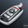 Silikon Leder-Look Schlüssel Cover passend für BMW Schlüssel silber SEK13-B5-15