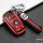 Silikon Leder-Look Schlüssel Cover passend für BMW Schlüssel rosa SEK13-B5-10