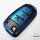 Coque de protection en silicone pour voiture Audi clé télécommande AX3 bleu