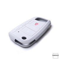 Coque de protection en silicone pour voiture Volkswagen clé télécommande V8X, V8 rouge