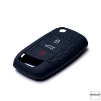 Coque de protection en silicone pour voiture Volkswagen clé télécommande V8X, V8 rouge