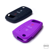 Silicone key fob cover case fit for Volkswagen V8X, V8 remote key red