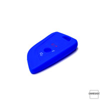 Coque de protection en silicone pour voiture BMW clé télécommande B6 bleu