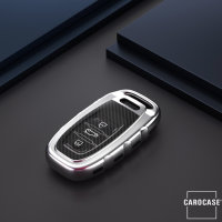 Cover Guscio / Copri-chiave silicone compatibile con Audi AX4 argento