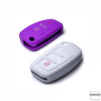 Silicone key fob cover case fit for Audi AX3 remote key grey