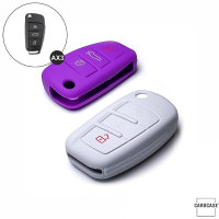 Silicone key fob cover case fit for Audi AX3 remote key grey
