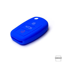 Silicone key fob cover case fit for Audi AX3 remote key blue