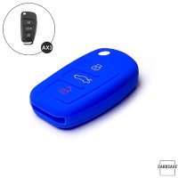 Coque de protection en silicone pour voiture Audi clé télécommande AX3 bleu