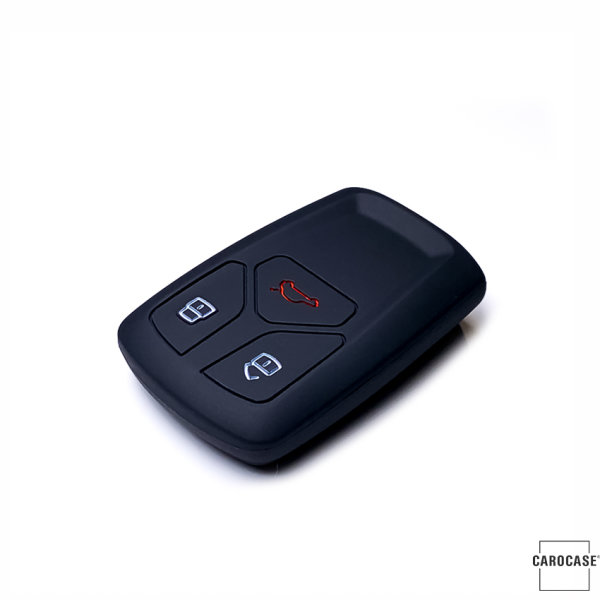 Coque de protection en silicone pour voiture Audi clé télécommande AX6 noir