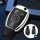 Black-Glossy Silikon Schutzhülle passend für Mercedes-Benz Schlüssel silber SEK7-M7-15