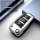 Glossy Carbon-Look Schlüssel Cover passend für Audi Schlüssel silber SEK14-AX3-15