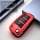 Coque de protection en silicone pour voiture Audi clé télécommande AX3 rouge