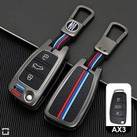 Key case cover FOB for Audi keys including hook (HEK10-AX3)