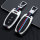Premium Alu Schlüssel Cover für Audi Schlüssel mit Silikon Tastenschutz + Nachleuchtend