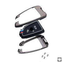 Coque de clé de voiture compatible avec BMW clés inkl. Karabiner (HEK10-B7)