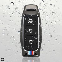 Coque de clé de voiture compatible avec Ford clés inkl. Karabiner (HEK10-F3)