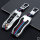 Coque de clé de voiture compatible avec Porsche clés inkl. Karabiner (HEK10-PE2)