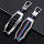 Premium Alu Schlüssel Cover für Porsche Schlüssel mit Silikon Tastenschutz + Nachleuchtend  HEK10-PEX