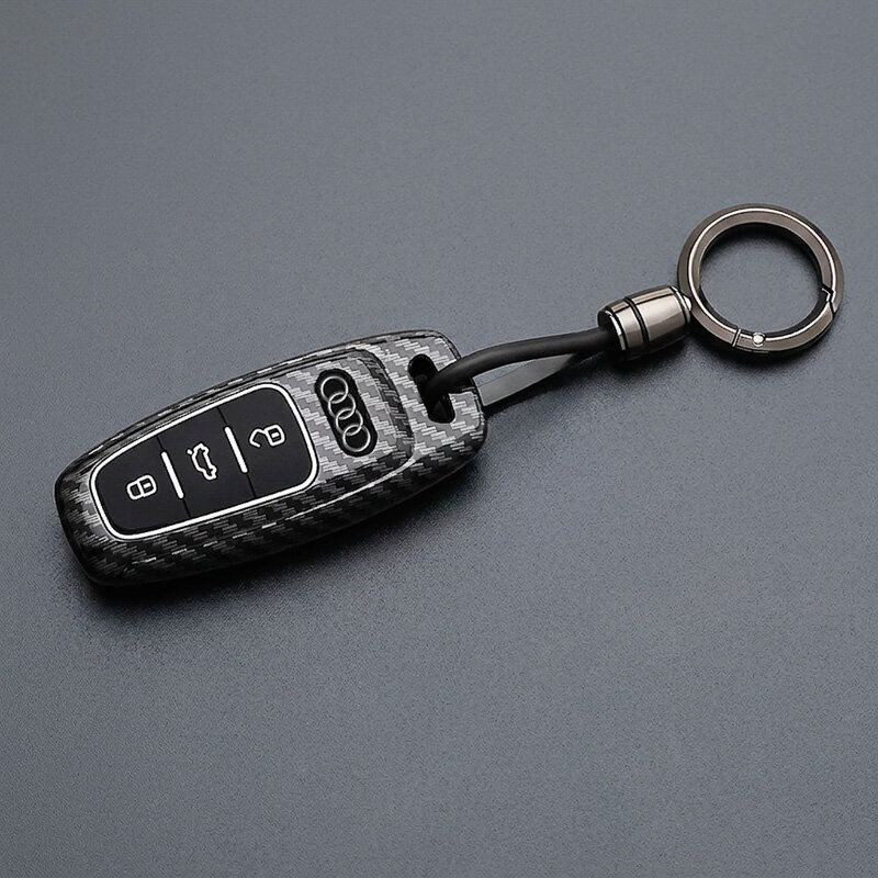 Karbon-look silikondeksel for Audi bilnøkler (type AX7) | Carocase Premium Premium nøkkeldeksel - Detaljert visning 3