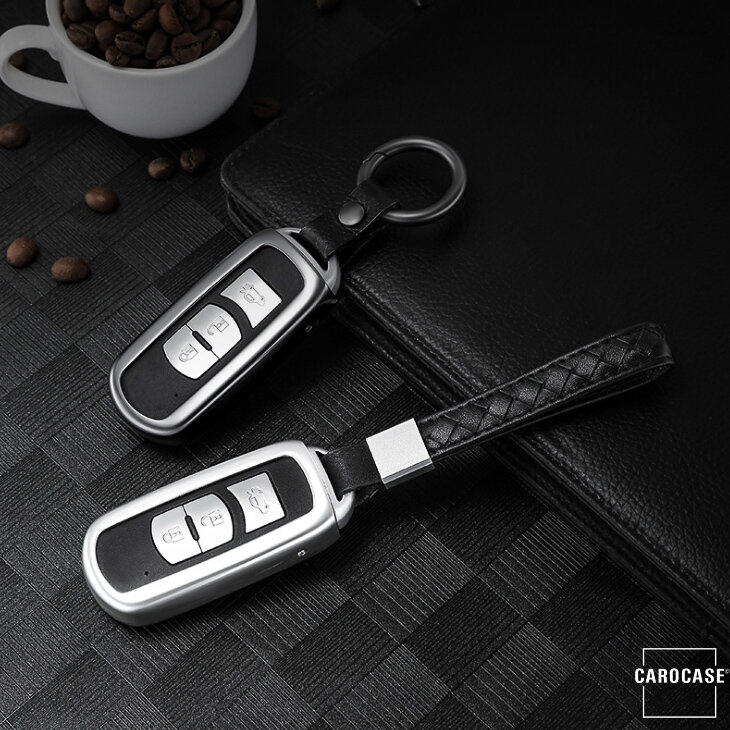 PREMIUM Alu Schlüssel Etui passend für Mazda Autoschlüssel  HEK12-MZ1 Premium Schutzhülle Autoschlüssel Case