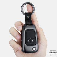 PREMIUM Alu Schlüssel Etui passend für Opel Autoschlüssel  HEK12-OP5