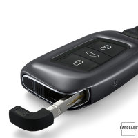 PREMIUM Alu Schlüssel Etui passend für Volkswagen, Skoda, Seat Autoschlüssel  HEK12-V4