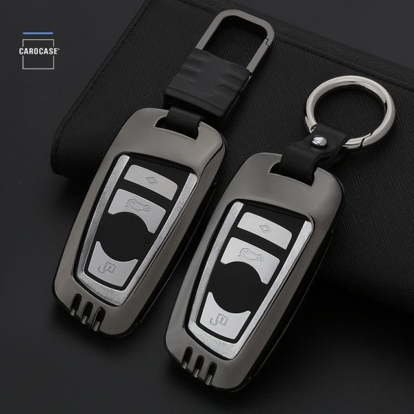 Alu Hartschalen Schlüssel Cover passend für BMW Autoschlüssel  HEK13-B4