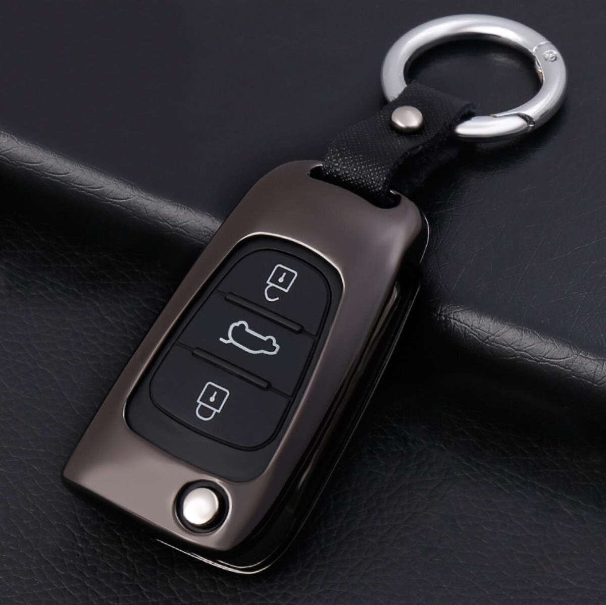 Aluminum key fob cover case fit for Hyundai D5, D5X remote key