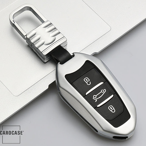 Alu Hartschalen Schlüssel Cover passend für Citroen, Peugeot Autoschl,  19,95 €