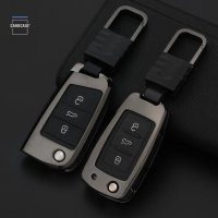 Aluminum key fob cover case fit for Volkswagen, Skoda,...
