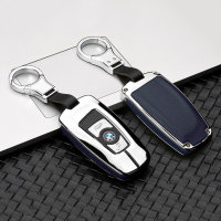 Coque de clé de voiture compatible avec BMW clés inkl. Karabiner (HEK15-B5)